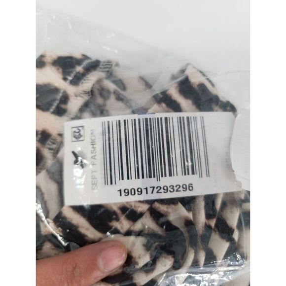 THALIA SODI Leopard-Print Ruffle-Trim Skirt Neutral Animal XL - Picture 4 of 5